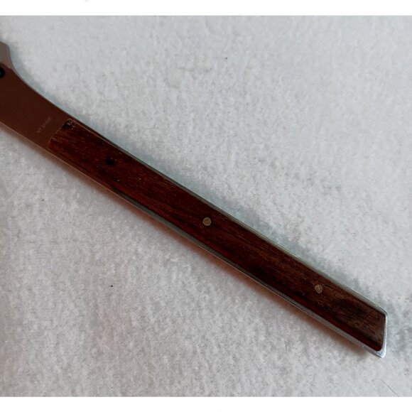 Vintage YAX kitchen knife 13", serrated blade 7.25" wood handle - Picture 5 of 5